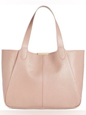 ON 34th Azriell Chai Snake Textured Tan Tote Bag NWT